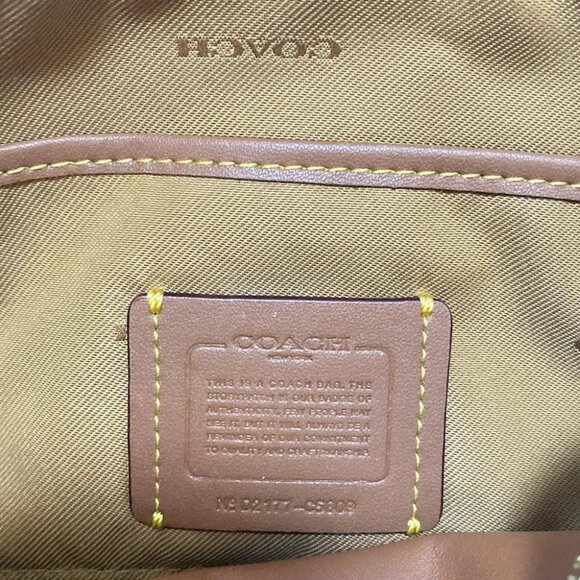 Auth COACH Camera Bag C5809 Cream Leather - Shoulder Bag - Picture 8 of 8